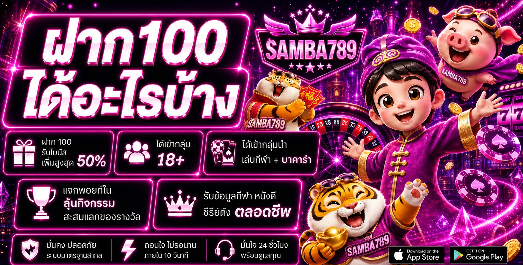 สิทธิประโยชน์และเกม PG Soft บน SAMBA789